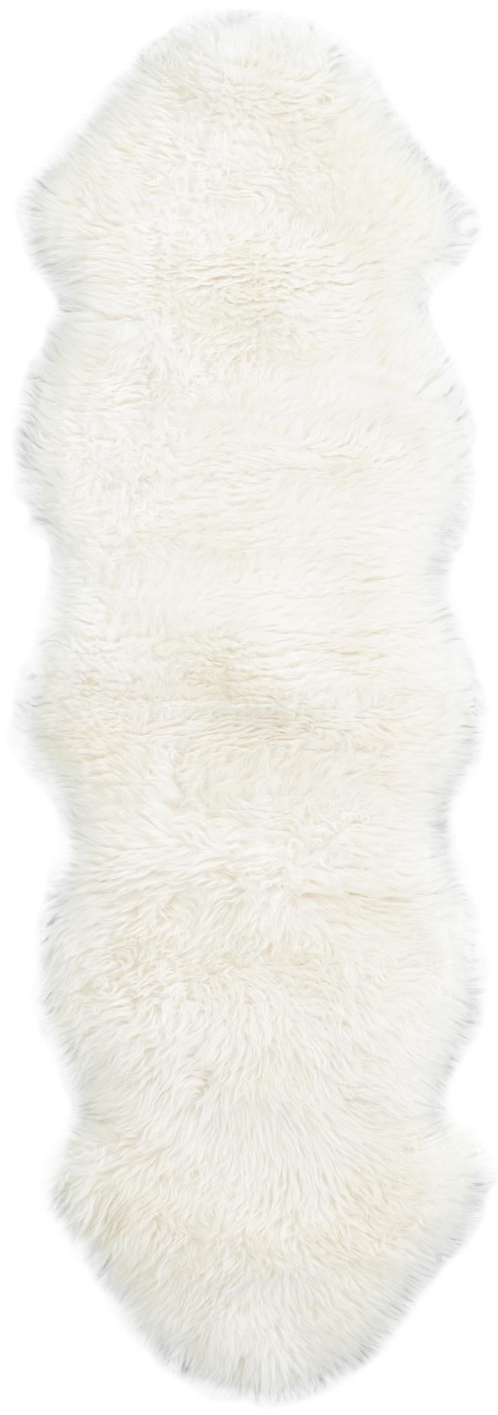 Arctic Lambskin Luxe Collection Area Rug - Tundra Runner White  lifestyle 59