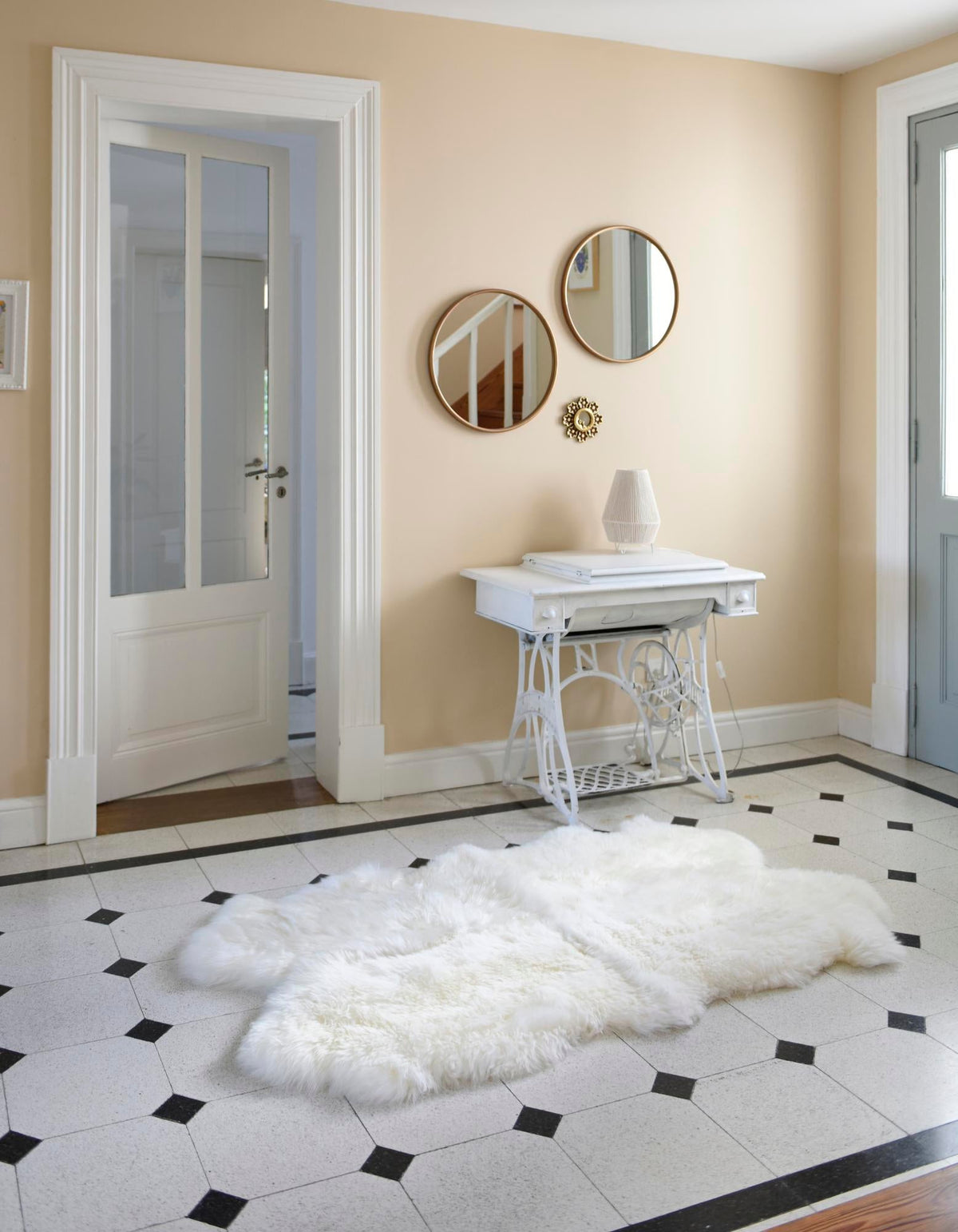 Arctic Lambskin Luxe Collection Area Rug - Tundra Rectangle White  lifestyle 28