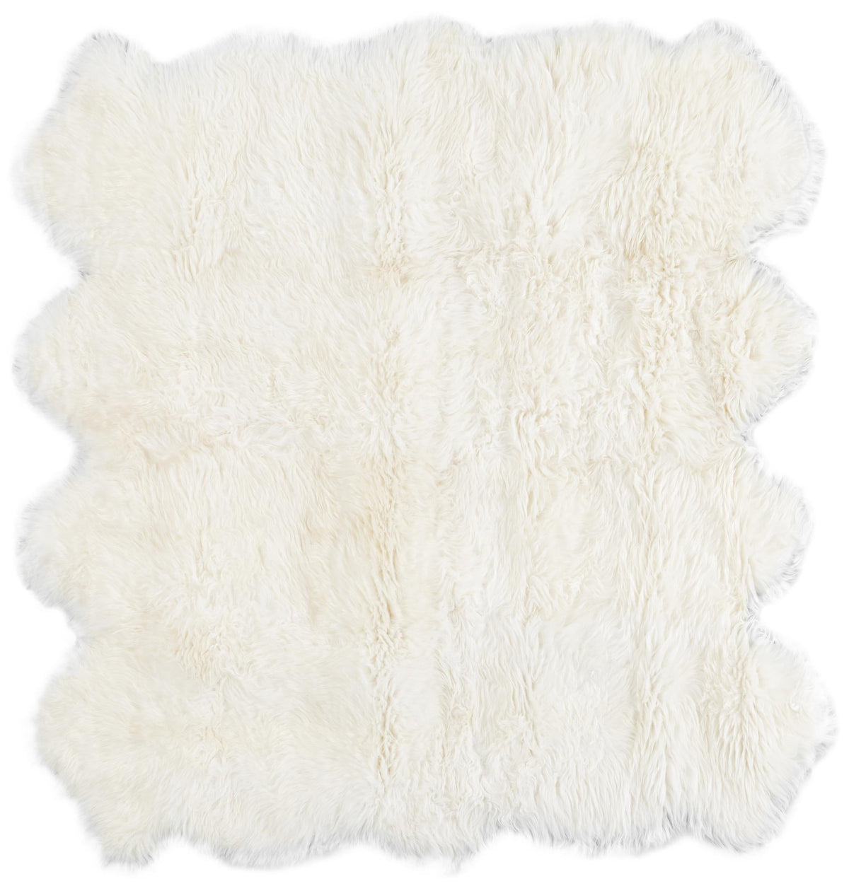 Arctic Lambskin Luxe Collection Area Rug - Tundra Square White  lifestyle 93