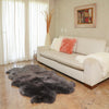 Arctic Lambskin Luxe Collection Area Rug - Tundra Rectangle Gray  lifestyle 6