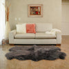 Arctic Lambskin Luxe Collection Area Rug - Tundra Rectangle Gray  lifestyle 13
