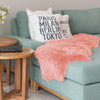 Arctic Lambskin Luxe Collection Area Rug - Tundra Runner Pink  lifestyle 97