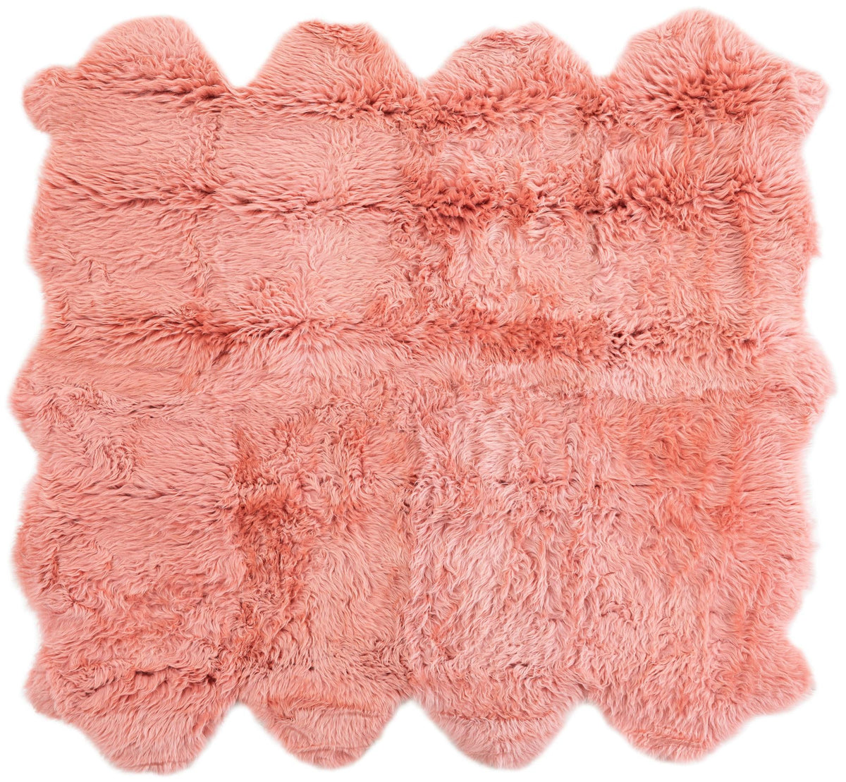 Arctic Lambskin Luxe Collection Area Rug - Tundra Square Pink  lifestyle 96