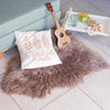 Arctic Lambskin Luxe Collection Area Rug - Tundra Rectangle Beige  lifestyle 15