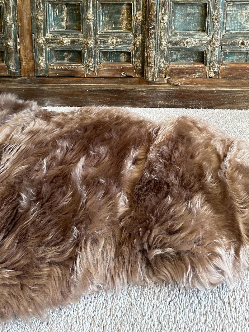 Arctic Lambskin Luxe Collection Area Rug - Tundra Runner Beige  lifestyle 102