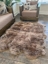 Arctic Lambskin Luxe Collection Area Rug - Tundra Rectangle Beige  lifestyle 16