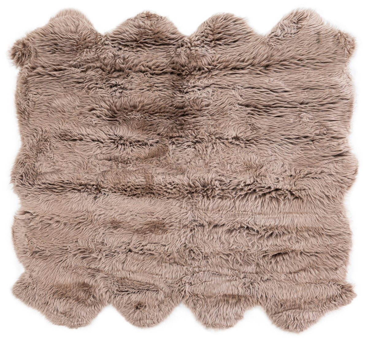Arctic Lambskin Luxe Collection Area Rug - Tundra Square Beige  lifestyle 98