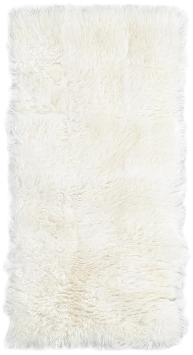 Lambskin Haven Collection Area Rug - Fleeceville Runner White  lifestyle 2