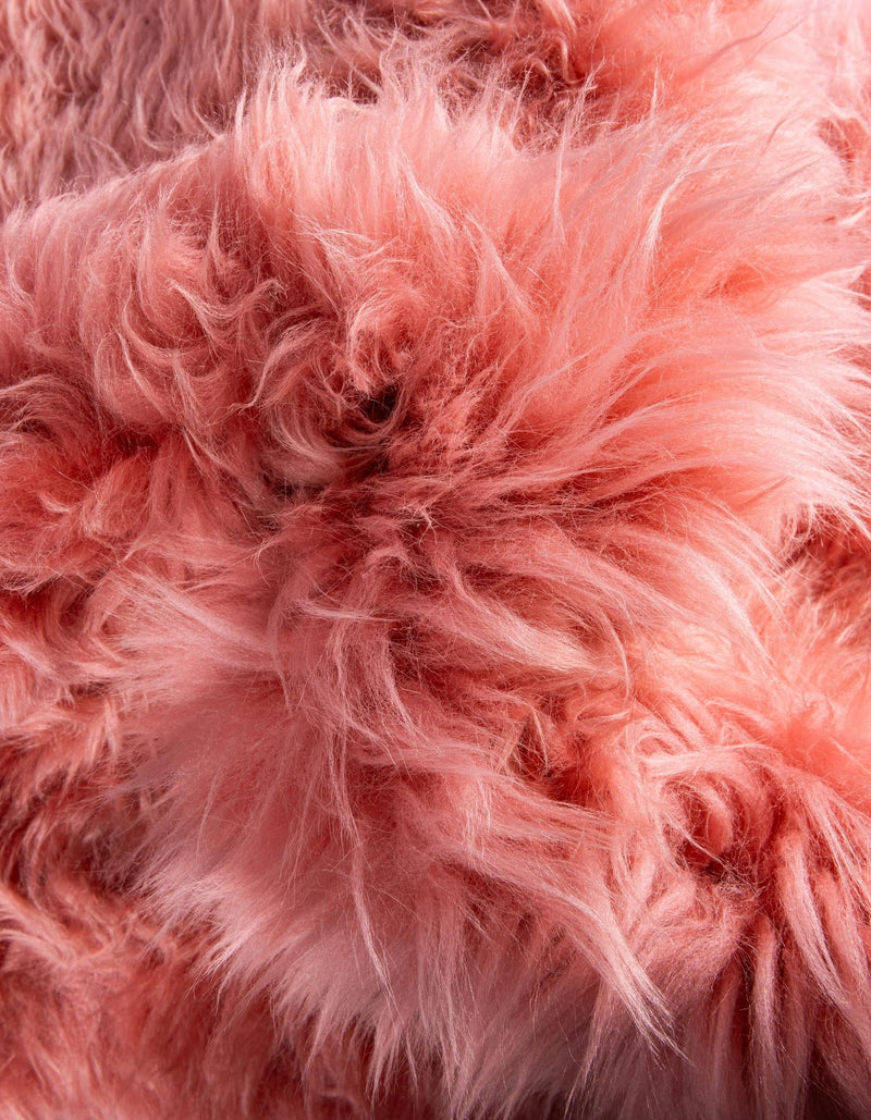 Lambskin Haven Collection Area Rug - Fleeceville Round Pink  lifestyle 26