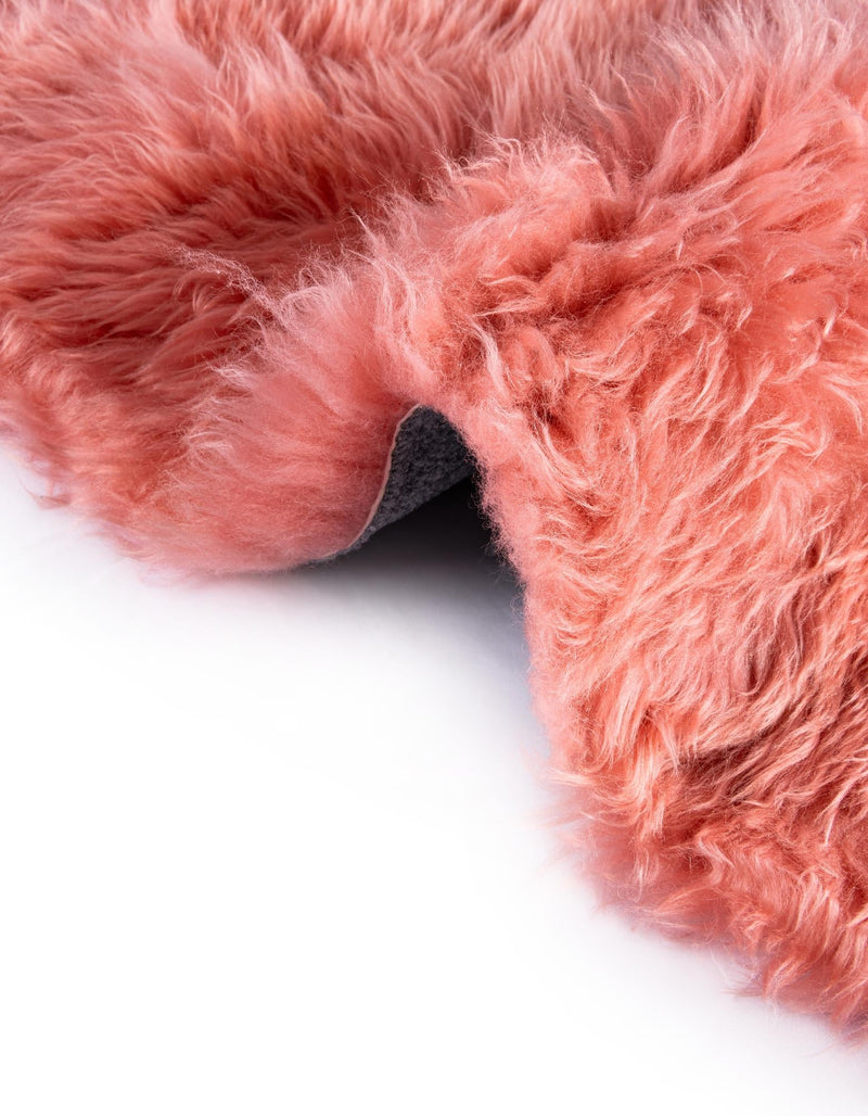 Lambskin Haven Collection Area Rug - Fleeceville Round Pink  lifestyle 32