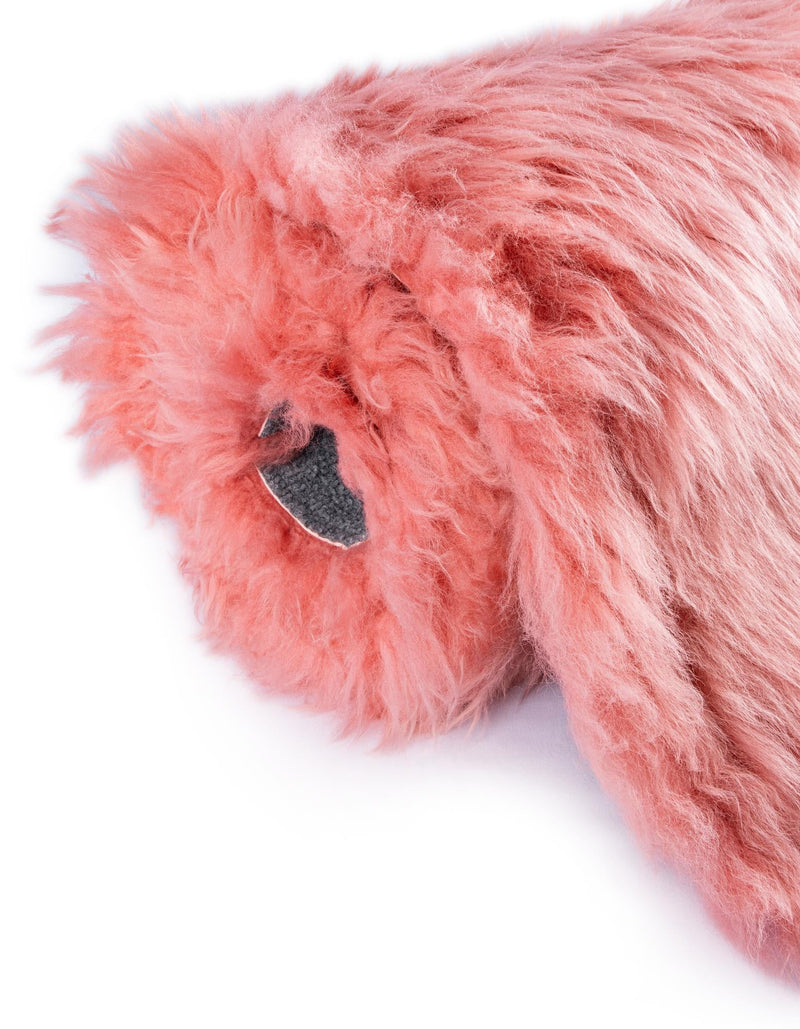 Lambskin Haven Collection Area Rug - Fleeceville Round Pink  lifestyle 38
