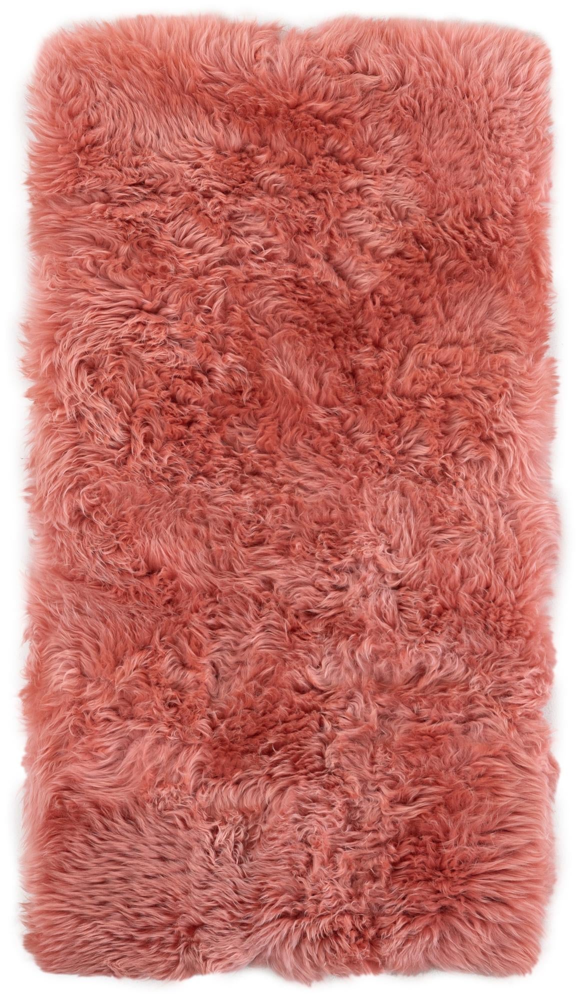 Lambskin Haven Collection Area Rug - Fleeceville Runner Pink  lifestyle 6