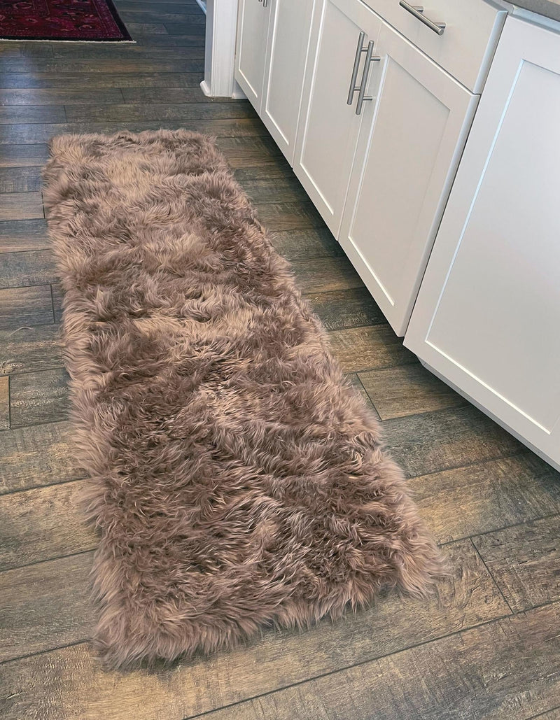 Lambskin Haven Collection Area Rug - Fleeceville Runner Beige  lifestyle 9
