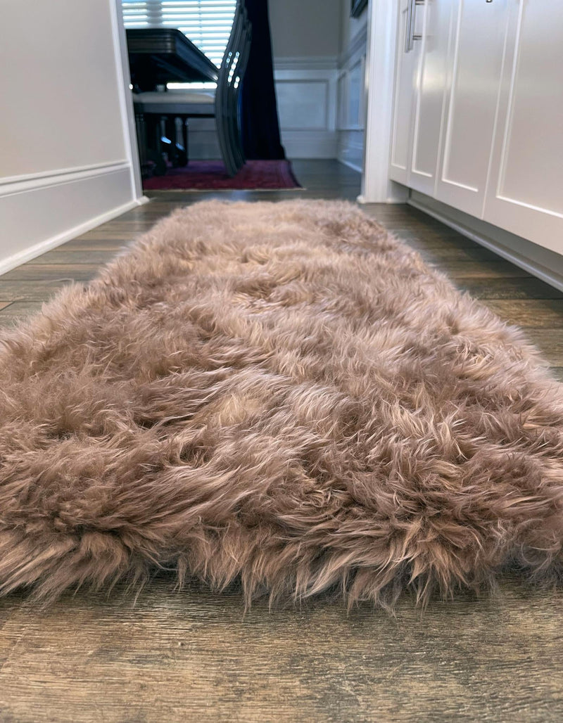 Lambskin Haven Collection Area Rug - Fleeceville Runner Beige  lifestyle 17