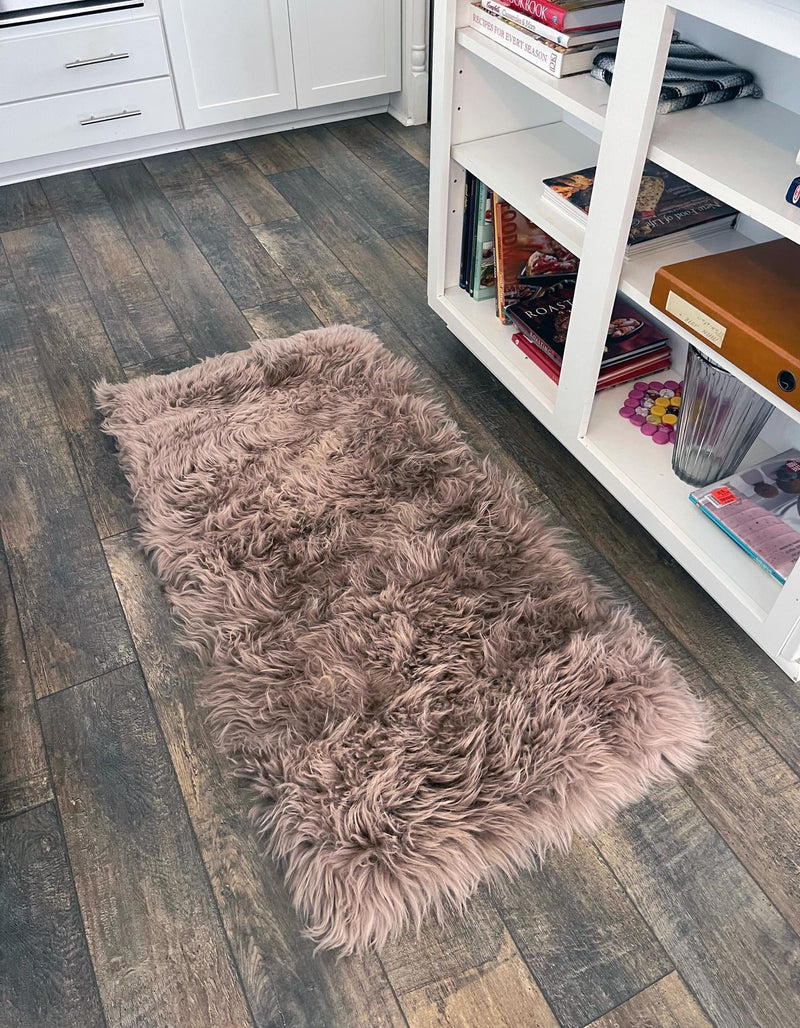 Lambskin Haven Collection Area Rug - Fleeceville Runner Beige  lifestyle 25