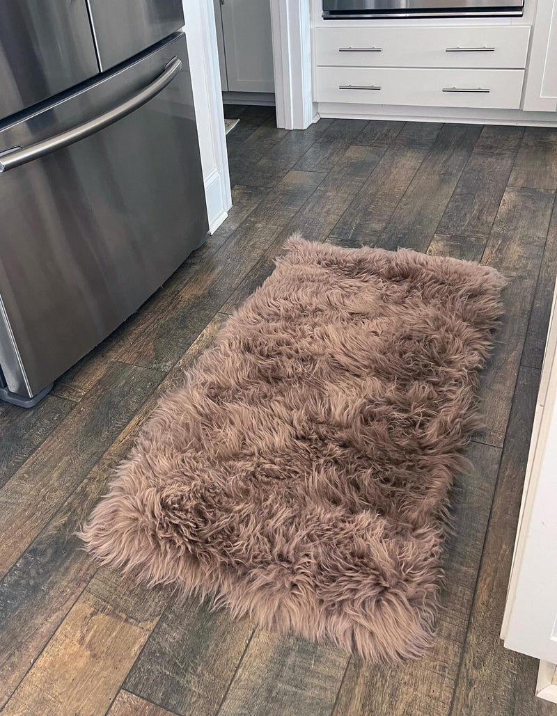 Lambskin Haven Collection Area Rug - Fleeceville Runner Beige  lifestyle 31