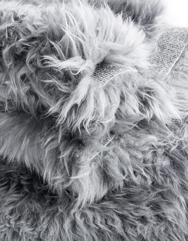 Lambskin Haven Collection Area Rug - Fleeceville Round Gray  lifestyle 78