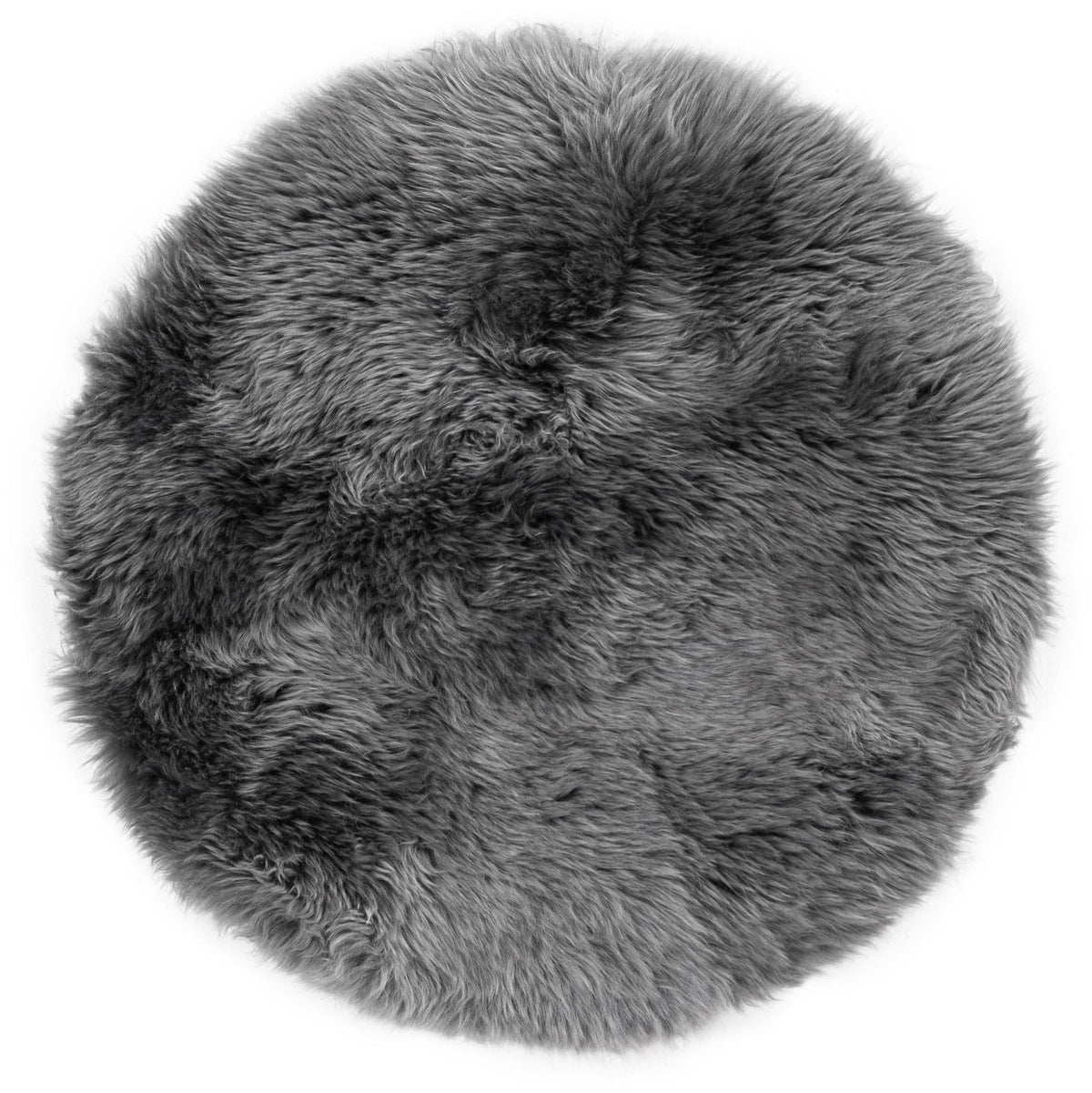 Lambskin Haven Collection Area Rug - Fleeceville Round Gray  lifestyle 8