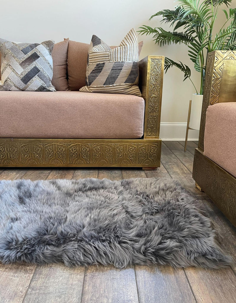 Lambskin Haven Collection Area Rug - Fleeceville Runner Gray  lifestyle 19