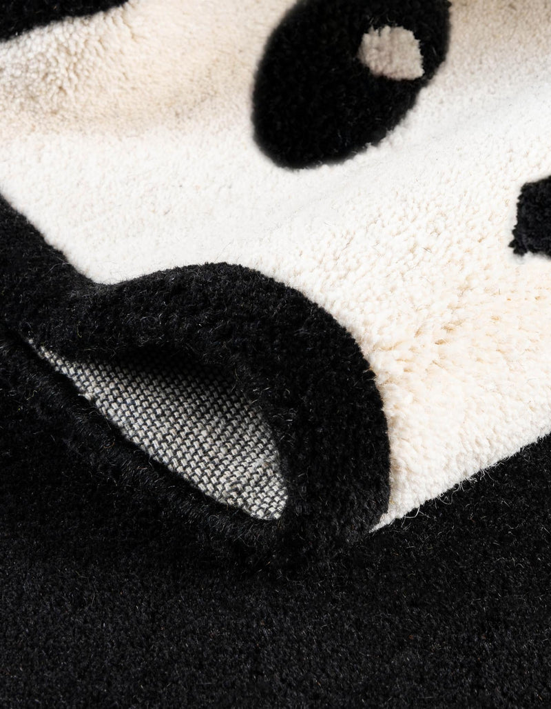 Whimsy Wonders Wool Collection Area Rug -  Summit Round Black and White  lifestyle 13