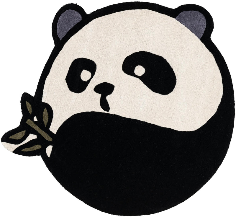 Whimsy Wonders Wool Collection Area Rug -  Summit Round Black and White  lifestyle 3