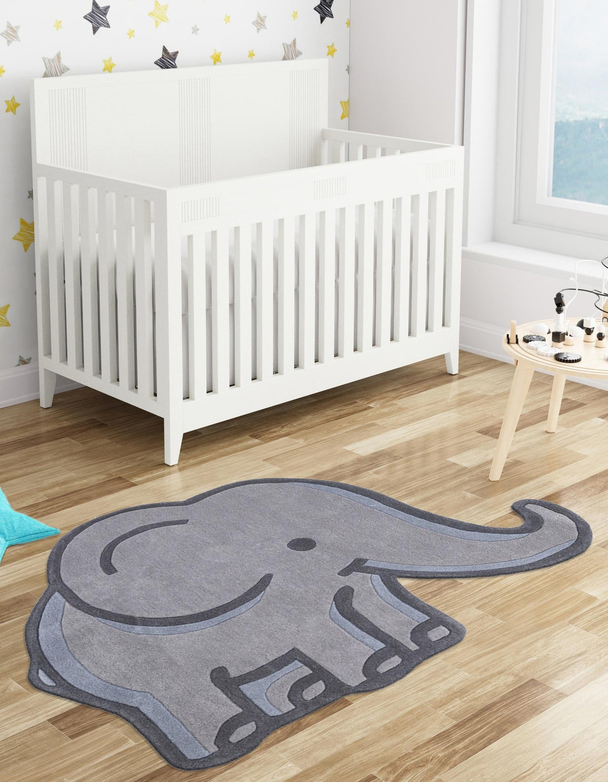 Whimsy Wonders Wool Collection Area Rug -  Prairie Rectangle Gray  lifestyle 2