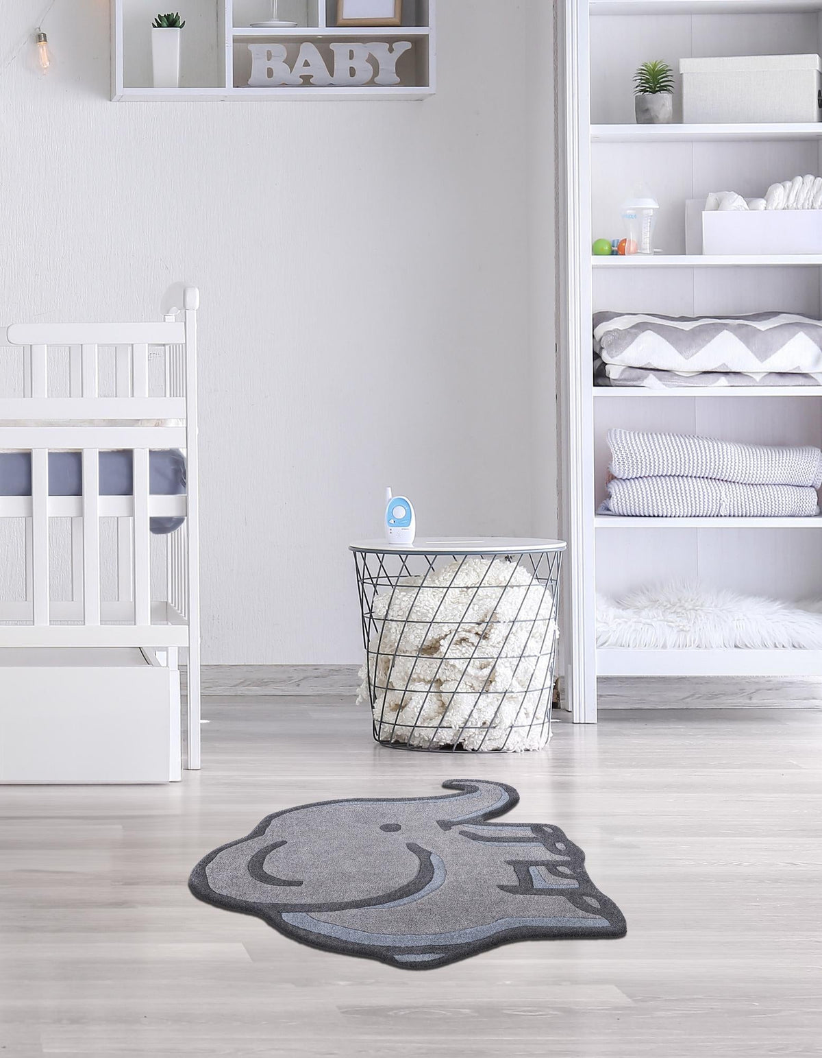 Whimsy Wonders Wool Collection Area Rug -  Prairie Rectangle Gray  lifestyle 3