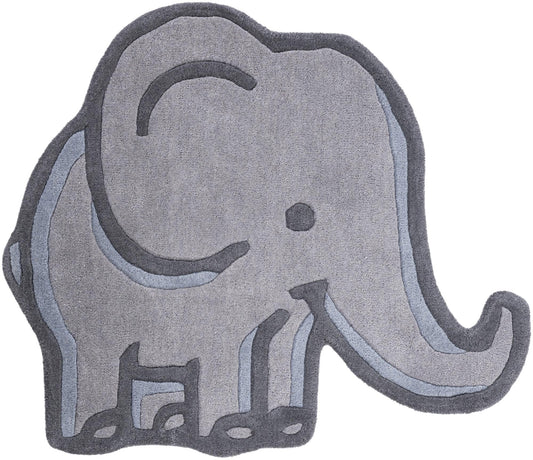Whimsy Wonders Wool Collection Area Rug -  Prairie Rectangle Gray Main