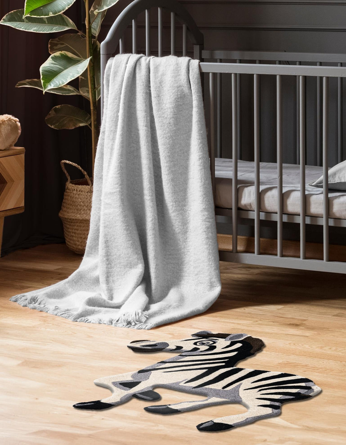 Whimsy Wonders Wool Collection Area Rug -  Marsh Rectangle White and Black  lifestyle 4