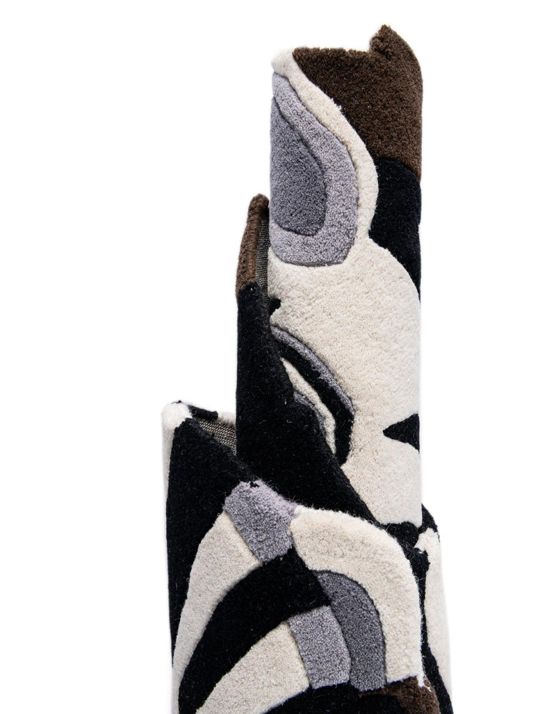 Whimsy Wonders Wool Collection Area Rug -  Marsh Rectangle White and Black  lifestyle 18