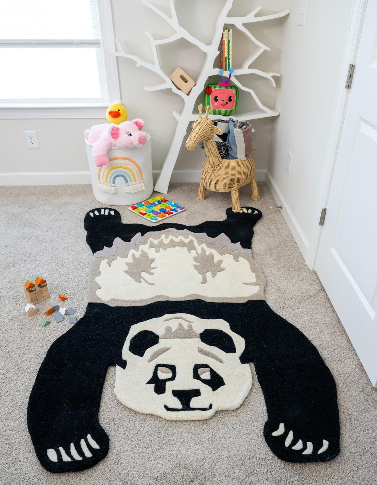Whimsy Wonders Wool Collection Area Rug -  Mesa Rectangle Black and Gray  lifestyle 2