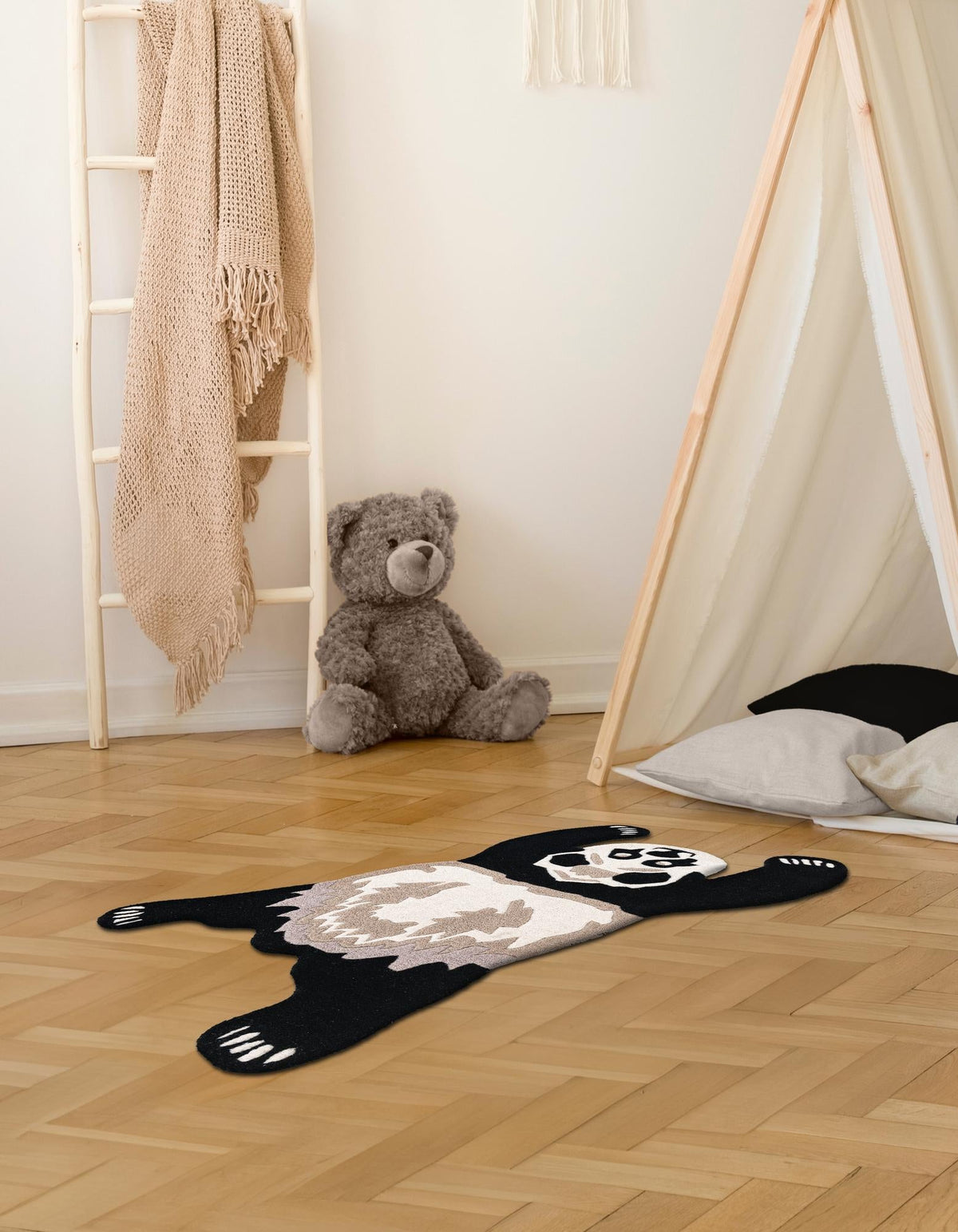 Whimsy Wonders Wool Collection Area Rug -  Mesa Rectangle Black and Gray  lifestyle 8