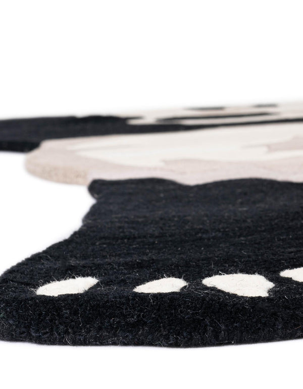 Whimsy Wonders Wool Collection Area Rug -  Mesa Rectangle Black and Gray  lifestyle 14