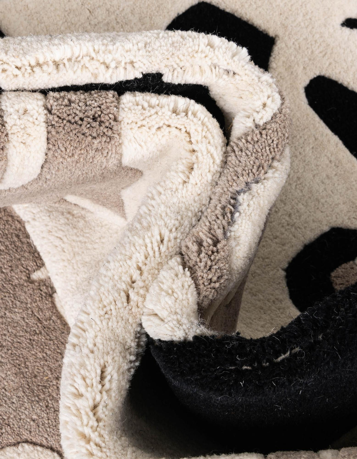 Whimsy Wonders Wool Collection Area Rug -  Mesa Rectangle Black and Gray  lifestyle 15