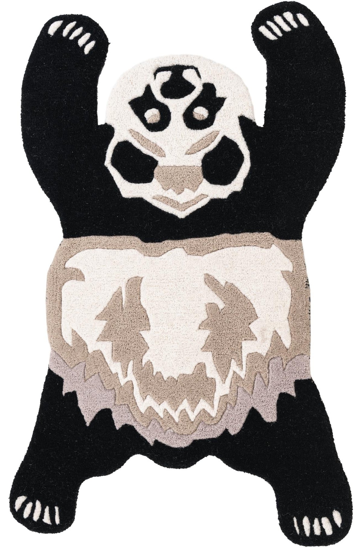 Whimsy Wonders Wool Collection Area Rug -  Mesa Rectangle Black and Gray Main