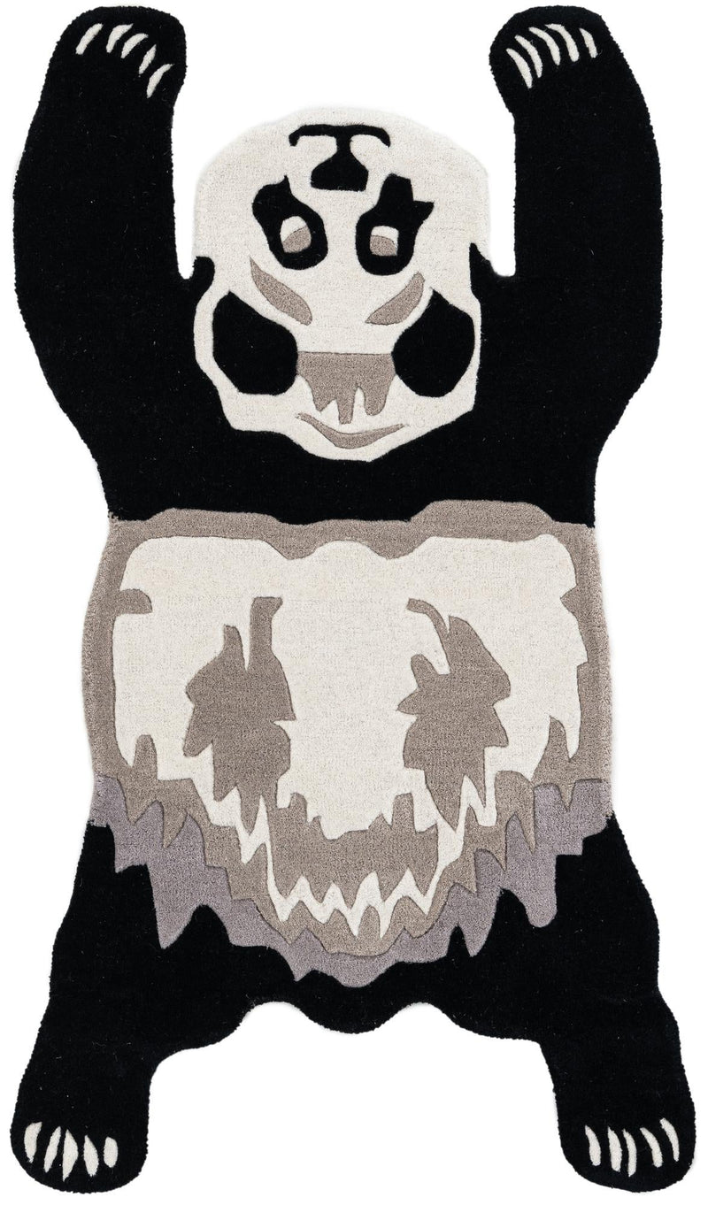 Whimsy Wonders Wool Collection Area Rug -  Mesa Rectangle Black and Gray  lifestyle 2