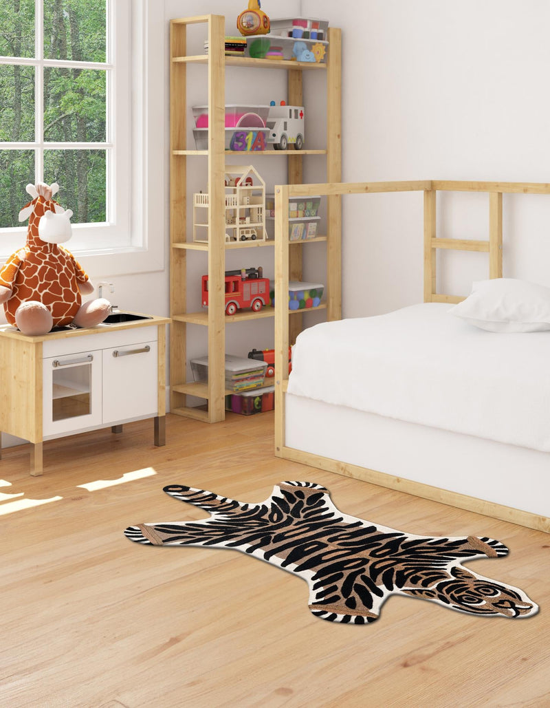 Whimsy Wonders Wool Collection Area Rug -  Delta Rectangle Brown  lifestyle 5