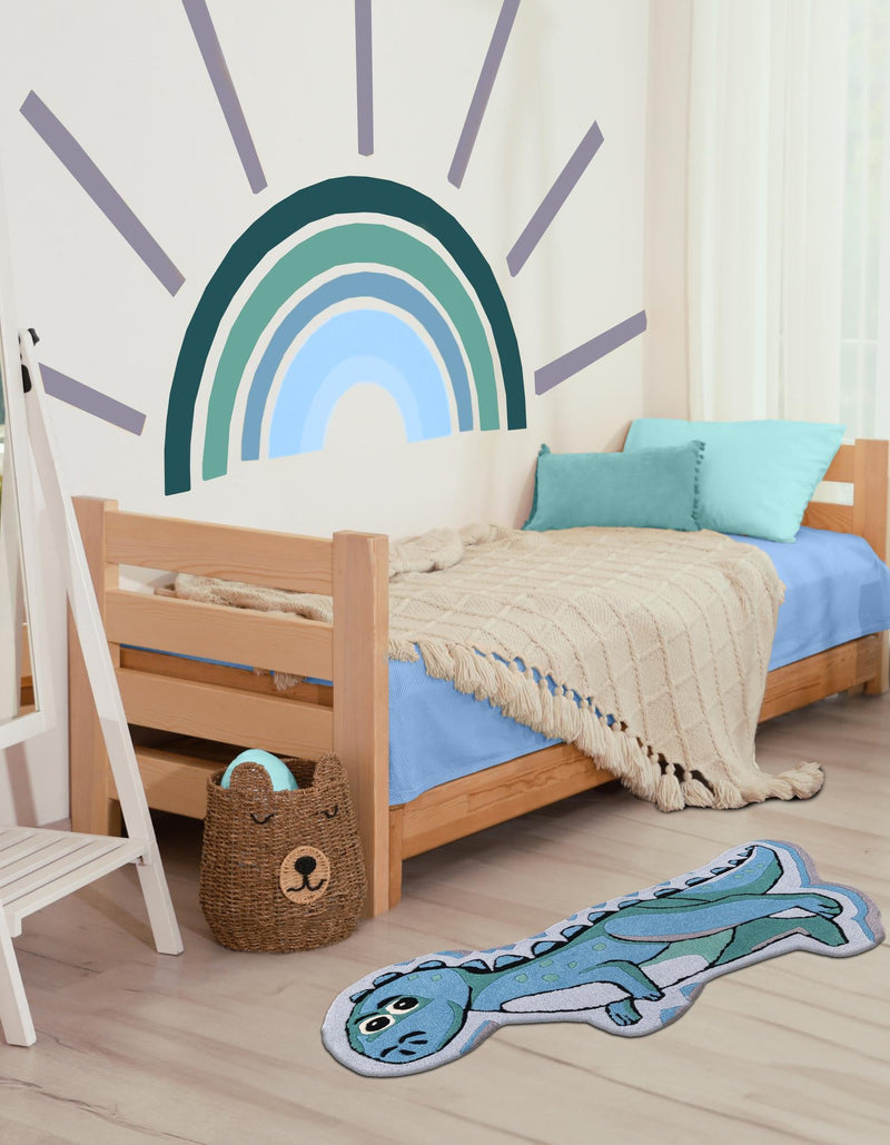 Whimsy Wonders Wool Collection Area Rug -  Grove Rectangle Blue  lifestyle 6
