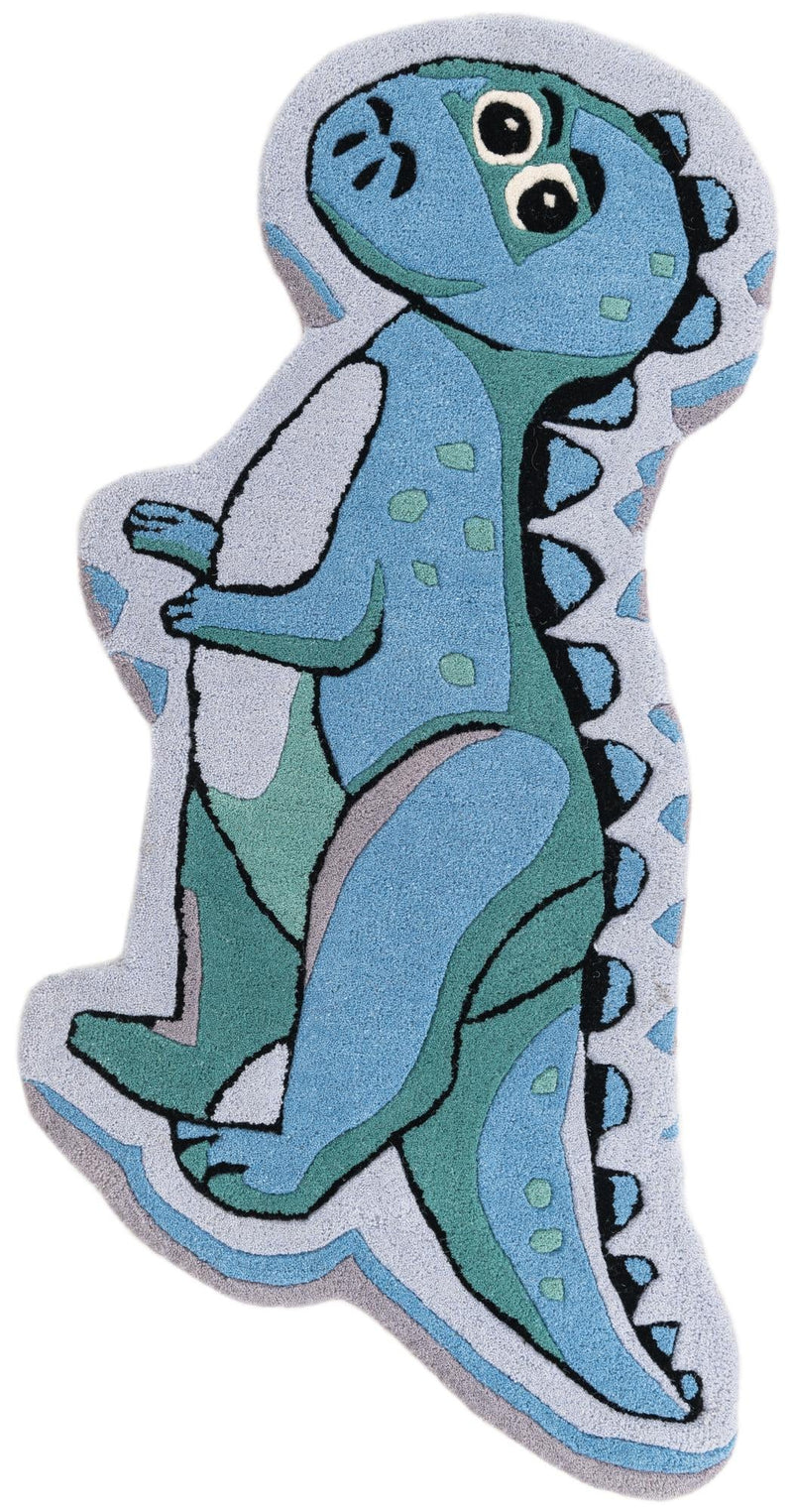 Whimsy Wonders Wool Collection Area Rug -  Grove Rectangle Blue Main