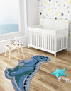 Whimsy Wonders Wool Collection Area Rug -  Grove Round Blue  lifestyle 3