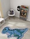 Whimsy Wonders Wool Collection Area Rug -  Grove Round Blue  lifestyle 4
