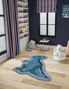 Whimsy Wonders Wool Collection Area Rug -  Grove Round Blue  lifestyle 5