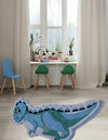Whimsy Wonders Wool Collection Area Rug -  Grove Round Blue  lifestyle 8