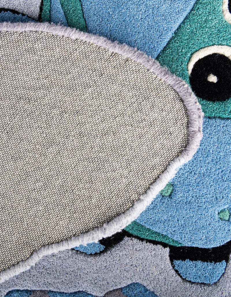 Whimsy Wonders Wool Collection Area Rug -  Grove Round Blue  lifestyle 16