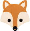 Whimsy Wonders Wool Collection Area Rug -  Meadow Round Orange and White Main