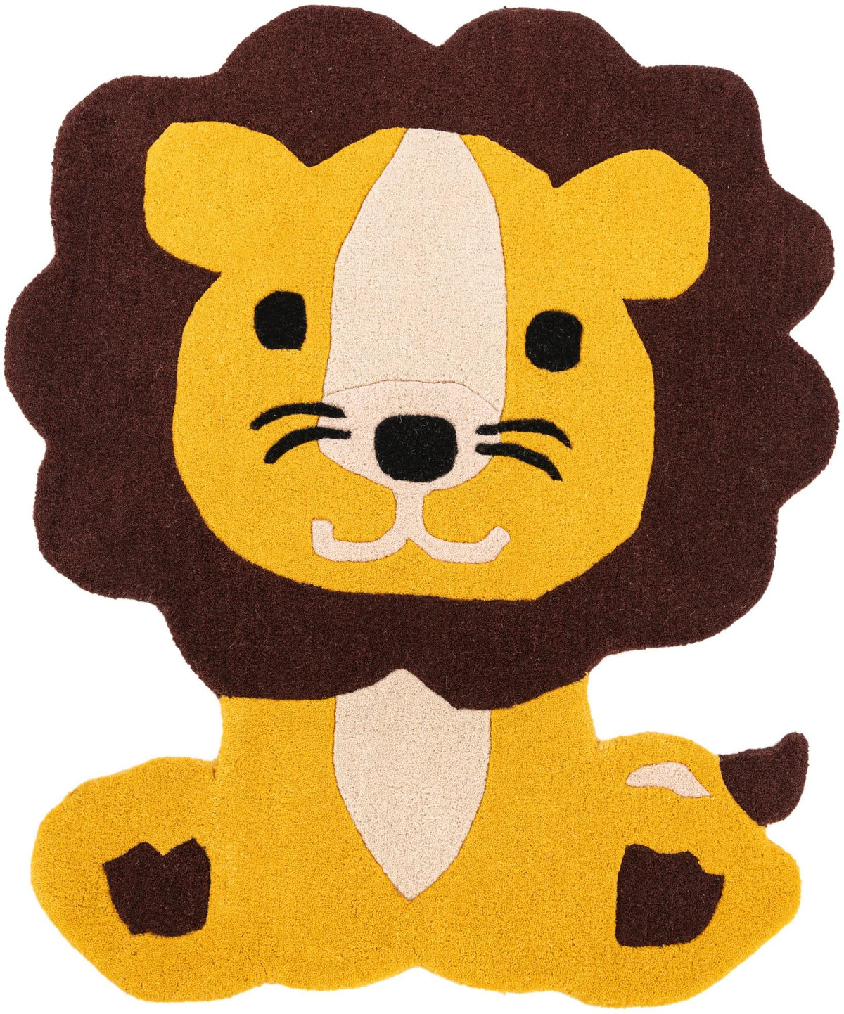 Whimsy Wonders Wool Collection Area Rug -  Jungle Rectangle Yellow Main