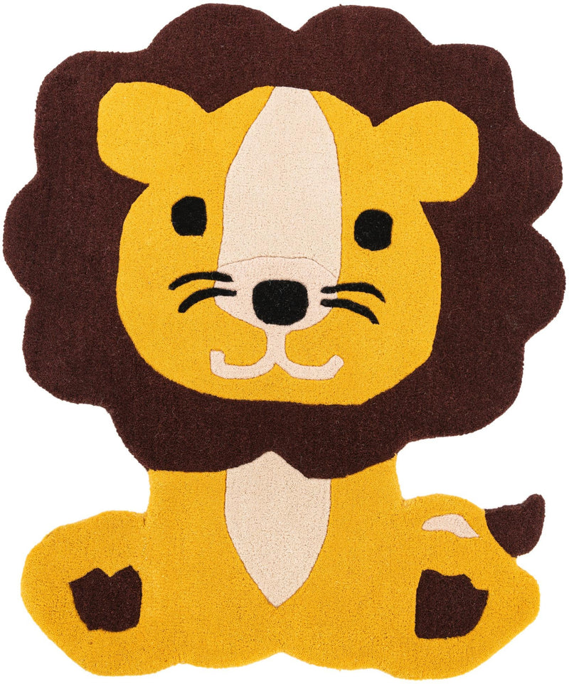 Whimsy Wonders Wool Collection Area Rug -  Jungle Rectangle Yellow Main