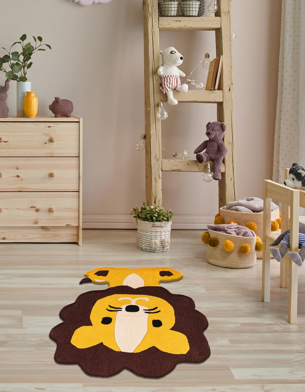 Whimsy Wonders Wool Collection Area Rug -  Jungle Rectangle Yellow  lifestyle 10