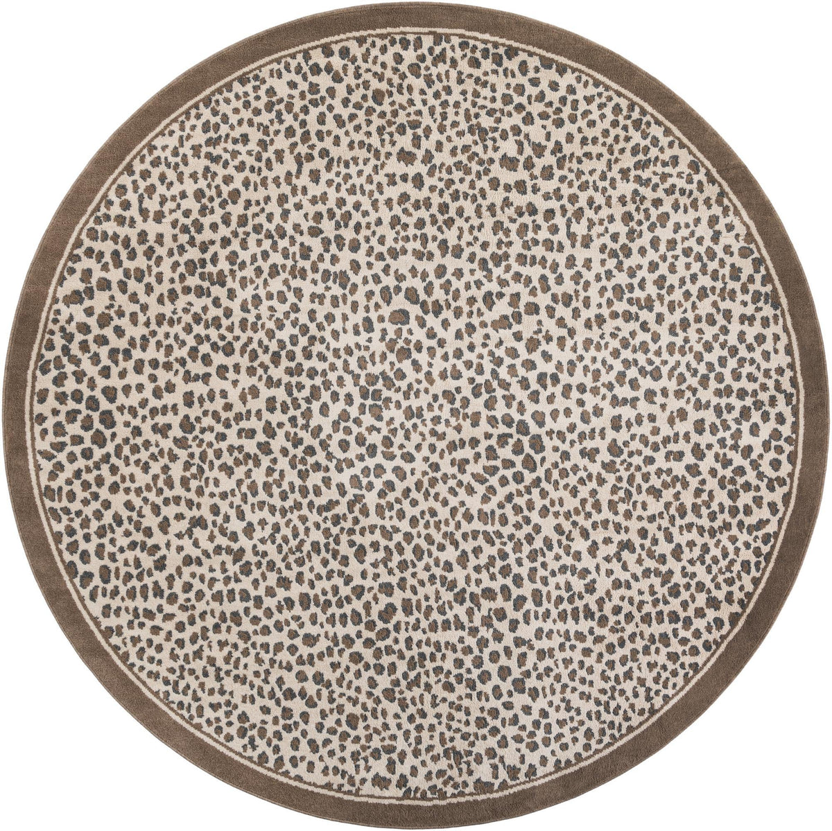 Savannah Sojourn Collection Area Rug - Serengeti Round Brown  lifestyle 39