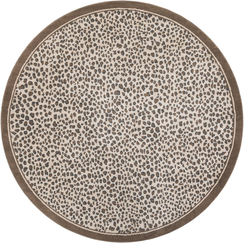 Savannah Sojourn Collection Area Rug - Serengeti Round Brown  lifestyle 39